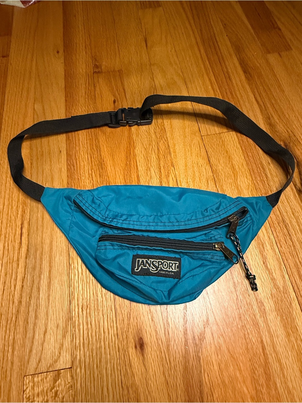 Y2K JanSport Teal Waist Pack - Compact Men’s Fanny Pack